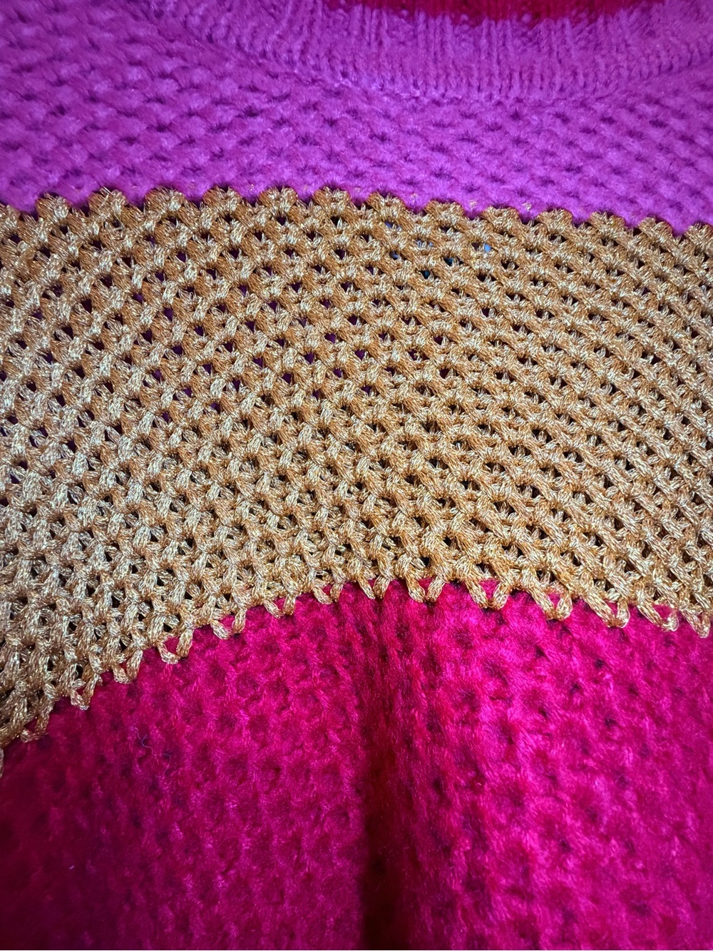 FARM Rio Multicolor Ribbed Turtleneck Sweater - Red, Pink & Yellow - Picture 6 of 6